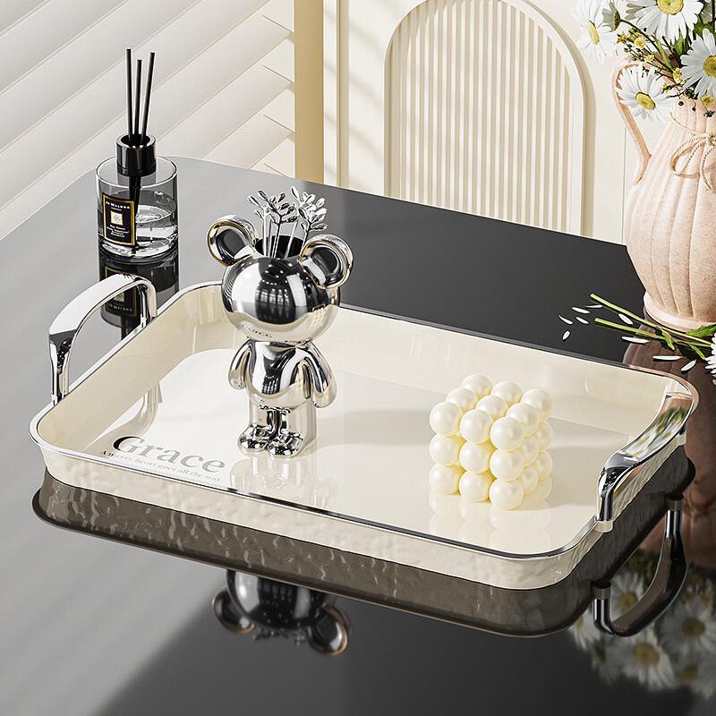 Yicang Transparent Grey Water Ripple Serving Tray
