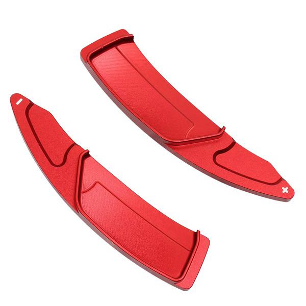 Red Metal Steering Wheel Shift Paddle Extender for Peugeot (1 Pair)