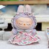 Miniature Flower Dress for 17cm Labubu Dolls Cute DIY Doll Clothes Fashion Accessories Lovely Outfit Gifts for Girls Friends