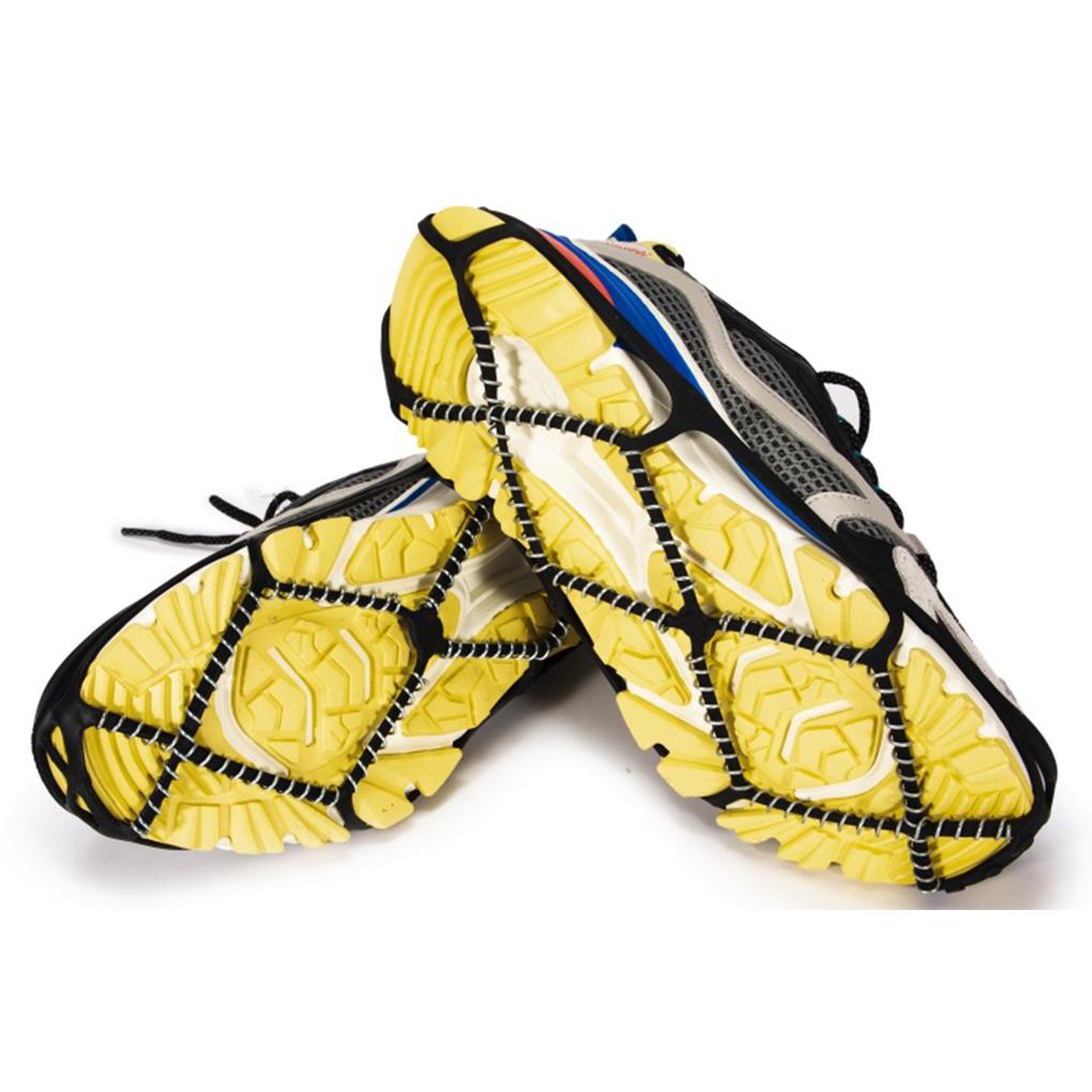 2 Pieces Ice Snow Shoe Grip Cover Outdoor Walking Climbing Nonslip Boots Safety Portable Crampon Silicone Cleats