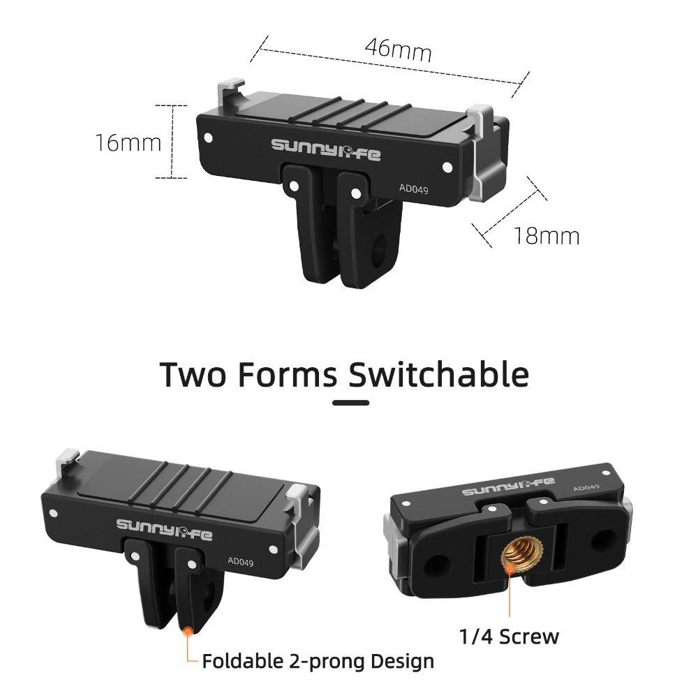 Aluminum Alloy Magnetic Mount Base for Insta360 Go Ultra Action Camera Accessories