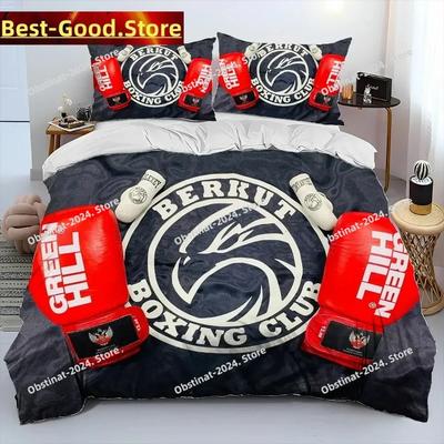 Guantoni da Boxe Pugile Combattimento Set Biancheria da Letto Set Letto Stampato Con Federa Copripiumino Letto Morbido Singolo Matrimoniale Queen Super King Size