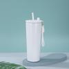 710ml Double Wall Vacuum Insulated Stainless Steel Water Bottle With Straw Carry Handle Outdoor Sports Travel