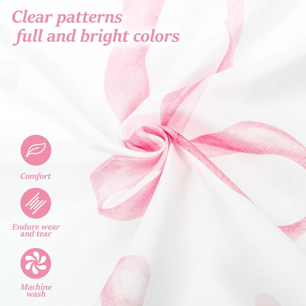 Hot Bow Pattern Shower Curtain Cute Bathing Cat Shower Curtain Waterproof Polyester Fabric Washable Bathroom Decor Accessories