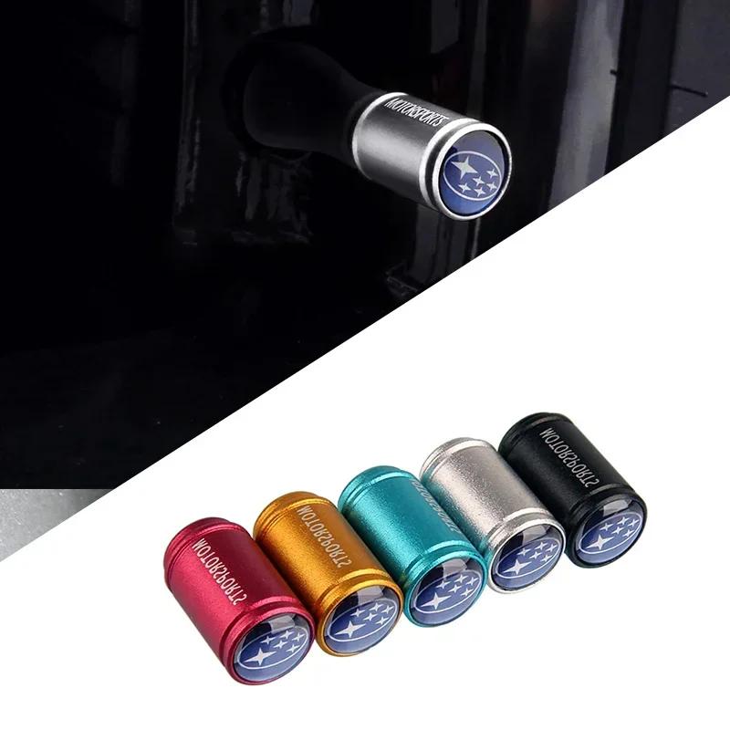 Metal Matte Tire Valve Stem Caps for Subaru Forester XV Outback STI WRX Impreza Legacy BRZ Anti-dirty Air Cover Car Accessories WW1