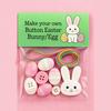 1/4 Sets DIY Easter Button Ornament Kit Handmade Easter Bunny Egg Carrot Hanging Decoration Button Art Crafts Easter Basket Stuffers Party Favors