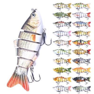1 gabalas žvejybos masalas, kietas masalas, 10 cm/18 g, vobleriai, 6 segmentų plaukimo masalas
