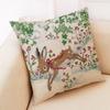 Creative Winter Animal Linen Pillowcase Cartoon Animal Pattern Car Cushion Cover Living Room Sofa Decoration