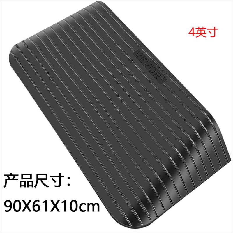 Rubber Threshold Ramp Striped Non-slip 2200lbs/1000kg Load Capacity For Wheelchair Scooter 3 Inches
