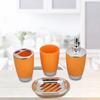 Pack Of 4 Bathroom Accessories Set with Soap Dispenser Plastic Toothbrush Holder Washing Cup and Soap Dish