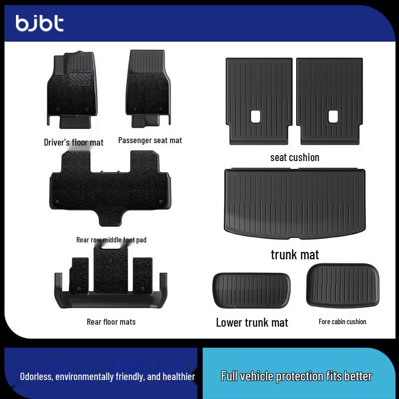 BJBT TPE Floor Mats for Tesla Model Y: Full Coverage, Refreshed Version