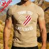 Thank You Veterans Patriotic Shirt American Flag Heart Printed Tshirt Memorial Day 2026 TShirt Men Women Crewneck Cotton Tee