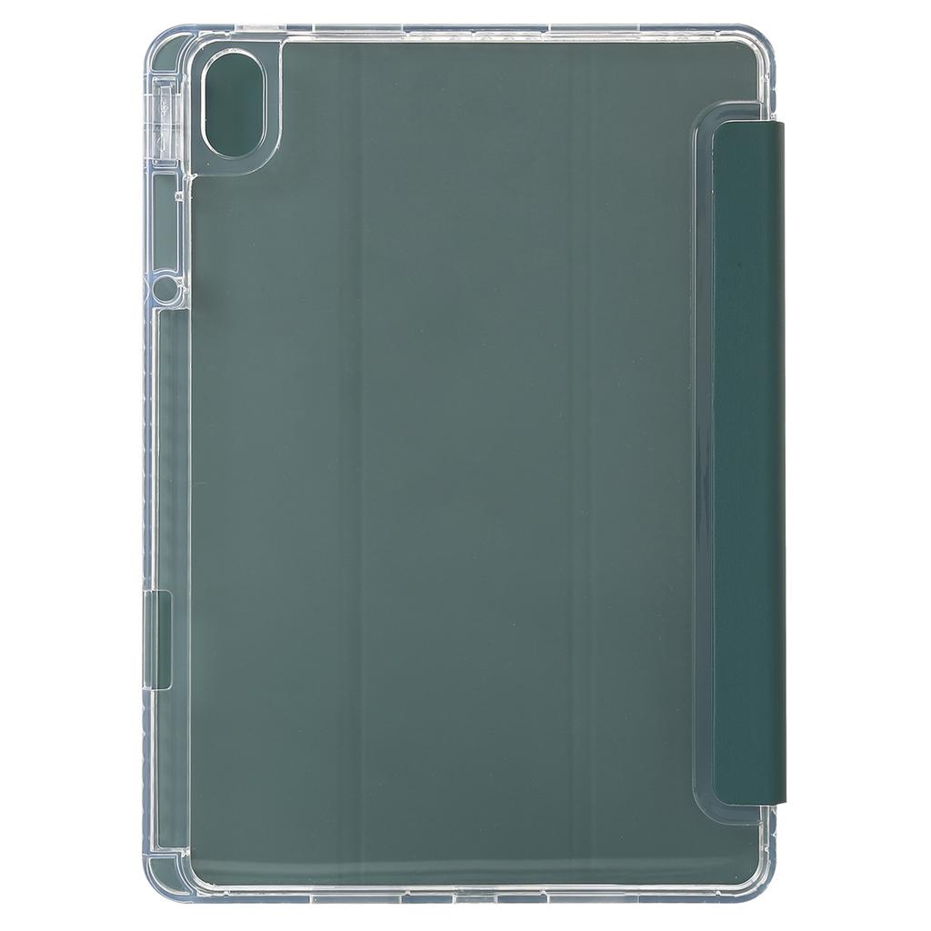 For Huawei MatePad 11.5 S (2025)/MatePad 11.5 S Case Tri-Fold Stand PU Leather+TPU+Clear Acrylic Tablet Cover -  Blackish Green