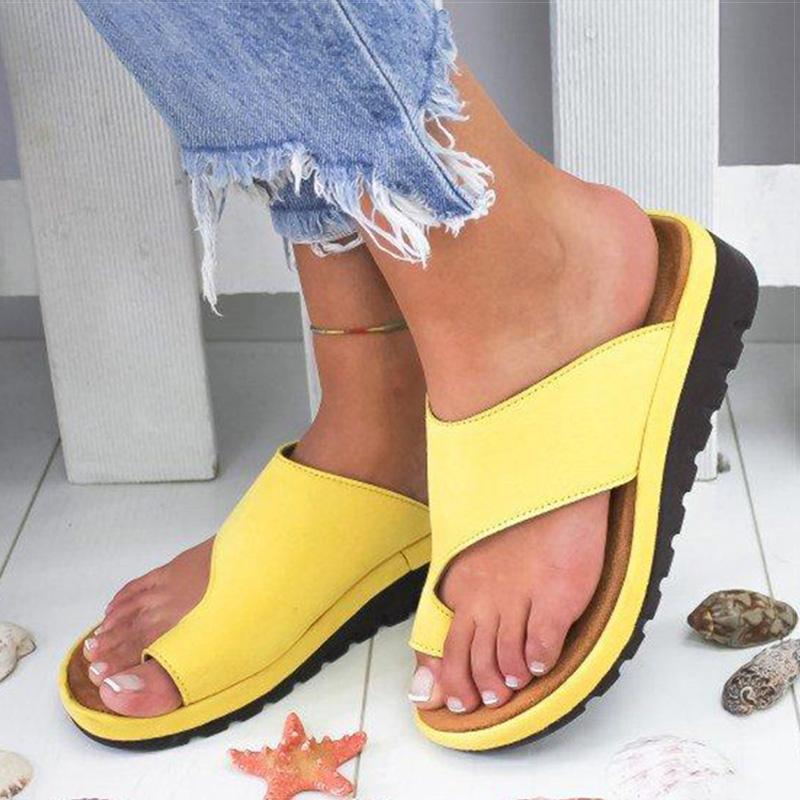 Women Sandals Casual Flip-flops Summer Shoes Woman Wedges Sandals Platform Heels Sandalias Mujer Big Toe Foot Correction Sandals