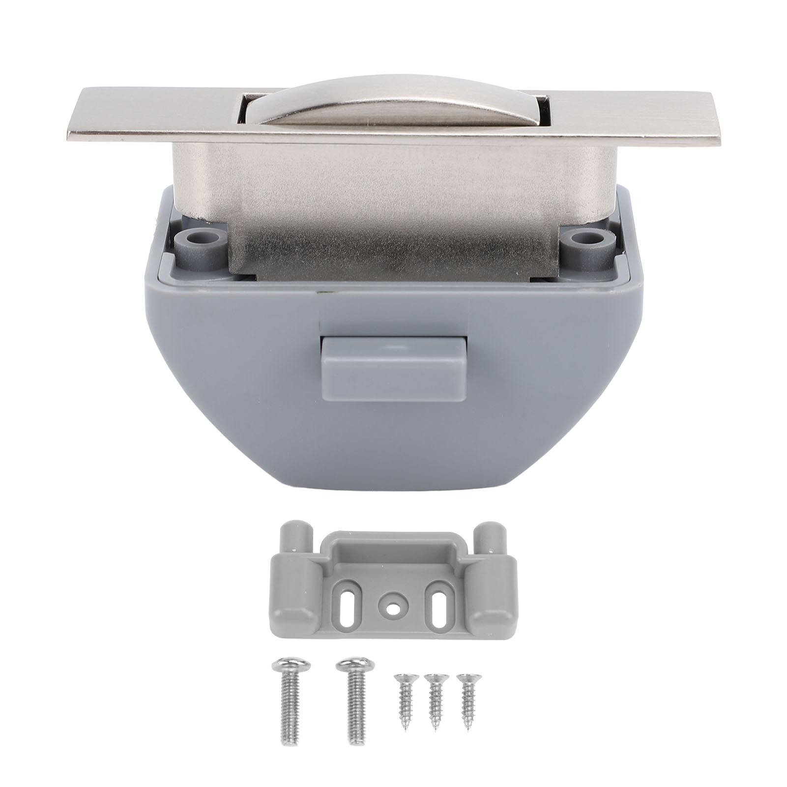 

Защелка для шкафа RV Push Cabinet Latch из цинкового сплава Keyless Cabinet Locks для яхт RV Motorhome Caravan Brushed Nickel