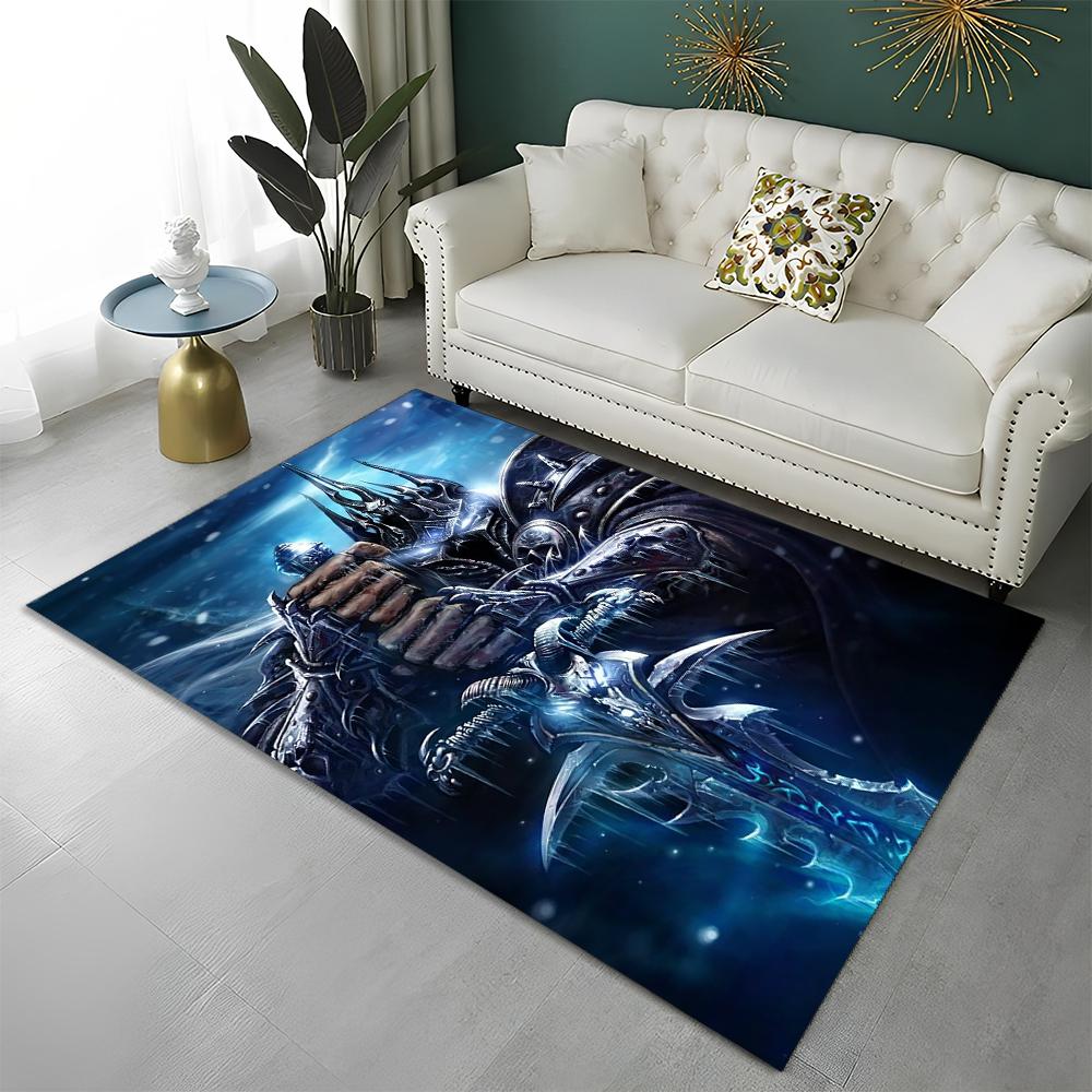 WOW Game World of Warcraft Gamer HD Teppich für Zuhause Wohnzimmer Schlafzimmer Sofa Fußmatte Dekor, Kinderteppich Rutschfeste Bodenmatte