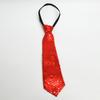 Men Tie Shiny Sequin Vintage Formal Business Style Adjustable Elastic Band Solid Color Lightweight Suit Coat Waistcoat Performance Stage Show Necktie