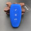 Zad Silicone Car Key Case Cover For Ford Mondeo Focus Fiesta Kuga C-Max S-Max Mk3 Replacement Auto 3 Buttons Key Protector