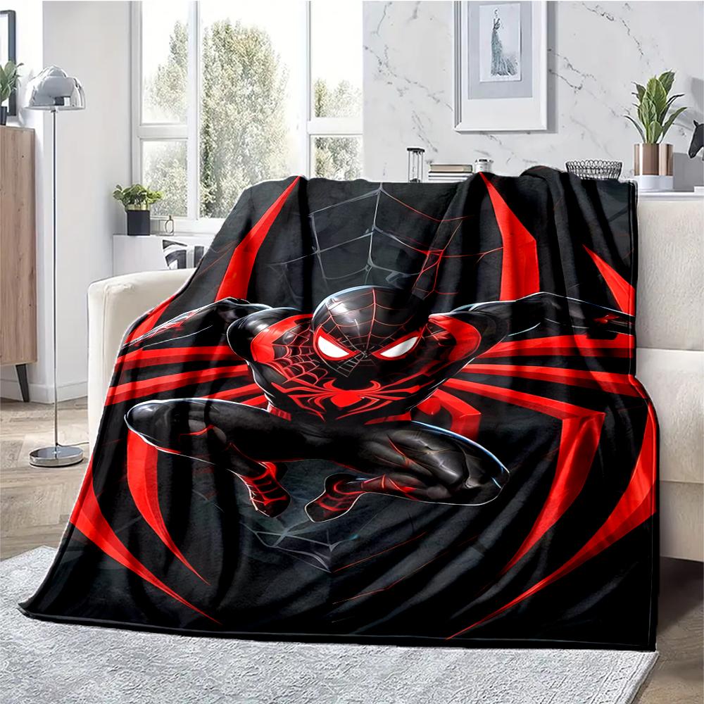 Spider Man Theme Printed Blanket - Perfect for Couch, Bed, Travel & Outdoor Use | Machine Washable, Cozy & Durable.