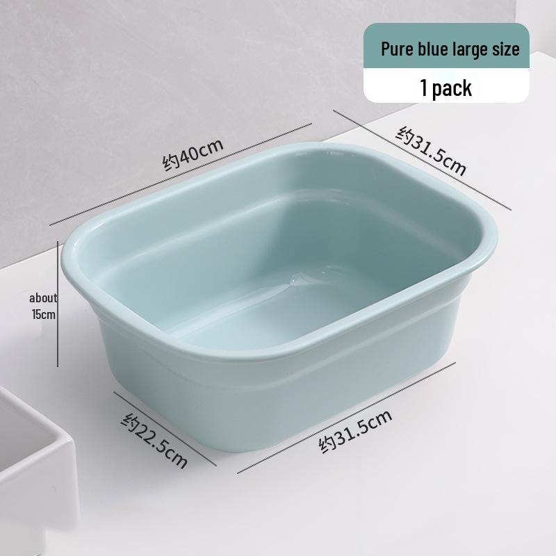 Large Rectangular Plastic Washbasin for Laundry, Vegetables, and Baby Care