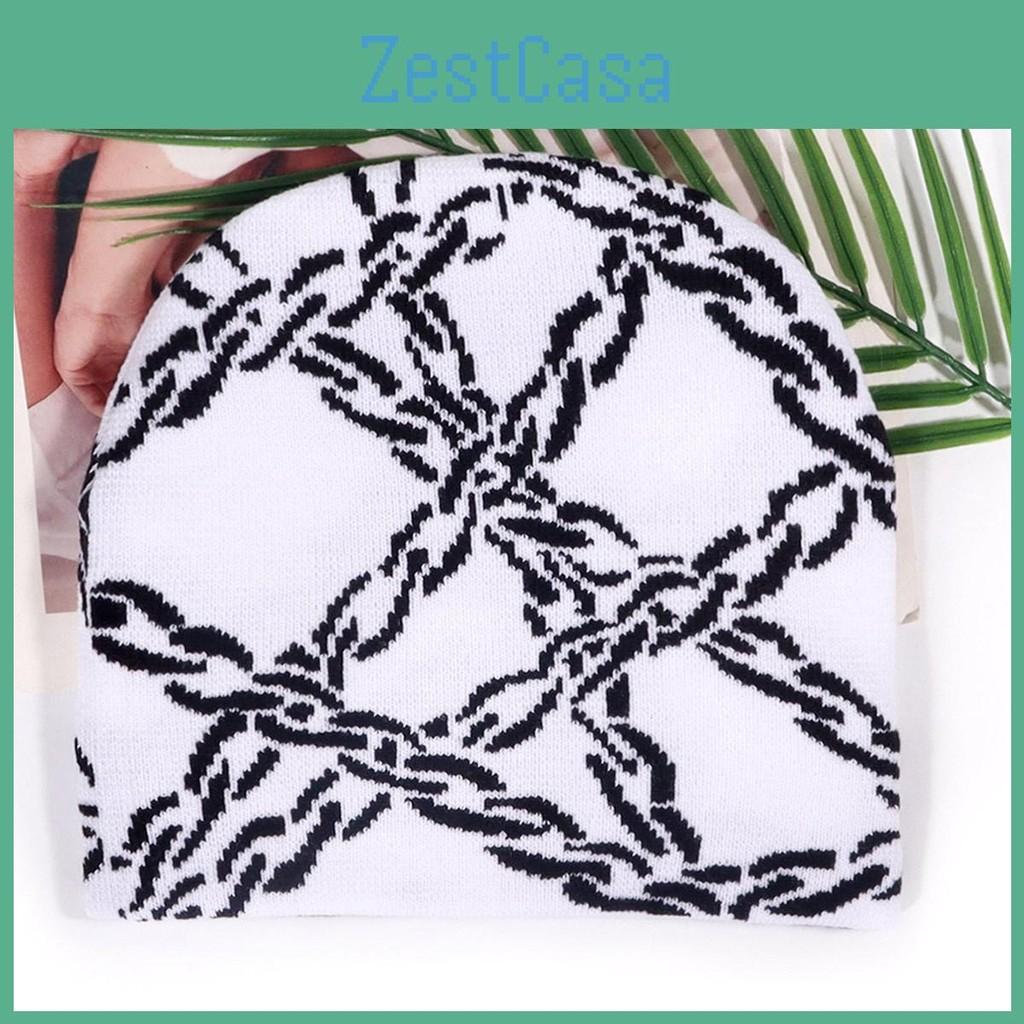 Acrylic Style Street Knit Hat For Men And Women With Letter Chain Embellishments
