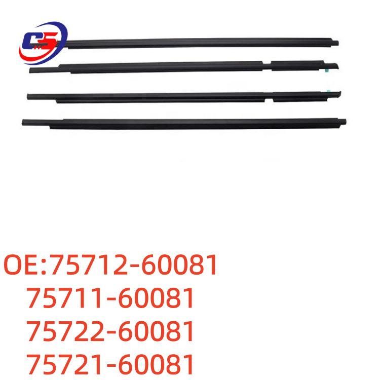 Compatible with Toyota Prado 150 (2010-2018) Exterior Window Trim Sealing Strip 75711-60081. 75712-60081, 75711-60081, 75722-60081, 75721-60081
