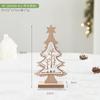 Wooden Christmas Decorations Set With English Letter Signs Tree Ornaments Snowman Reindeer Figurines Hotel Mall Window
