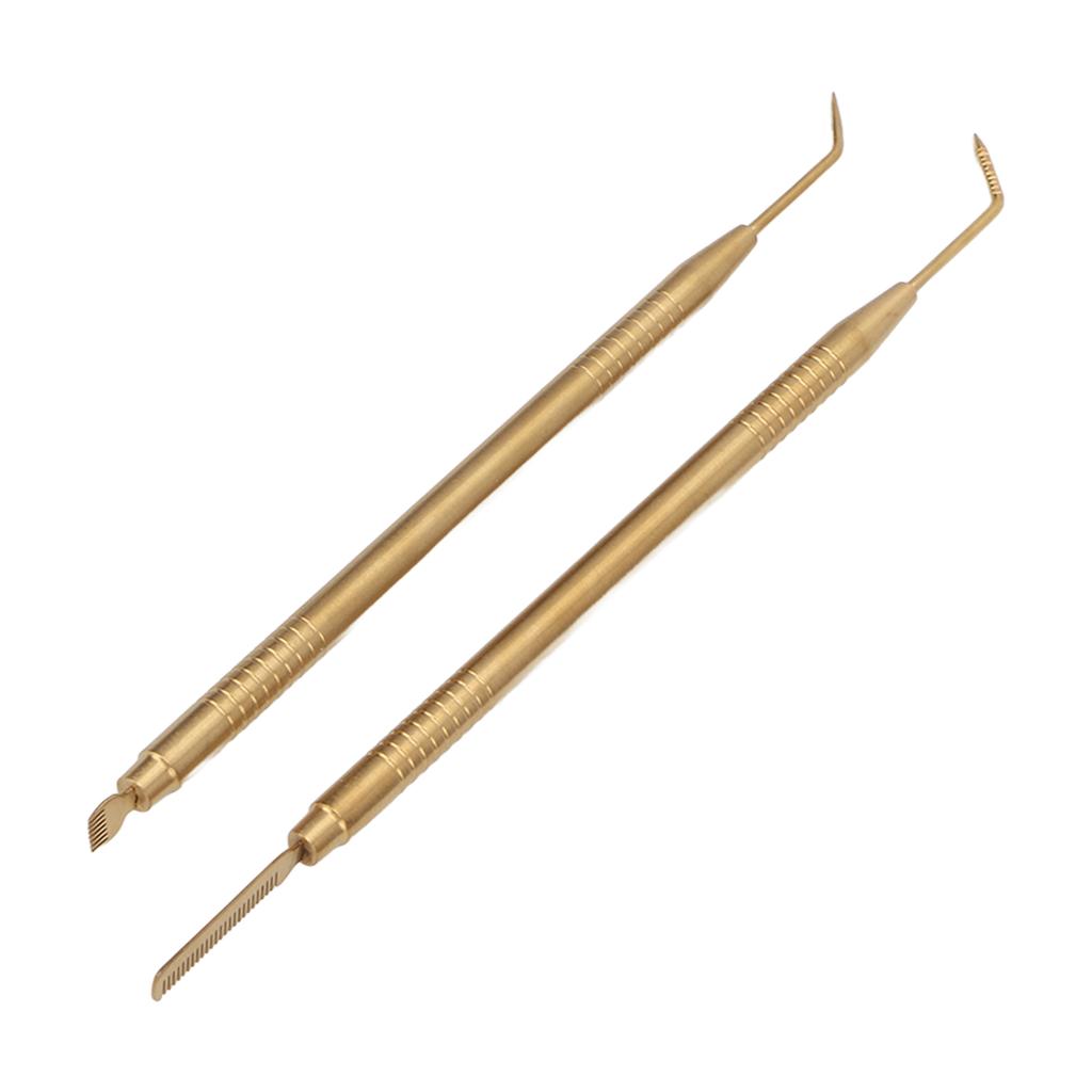 2pcs Eyelash Lift Separator Tools Double Headed Stainless Steel Lash Separation Rod with Comb