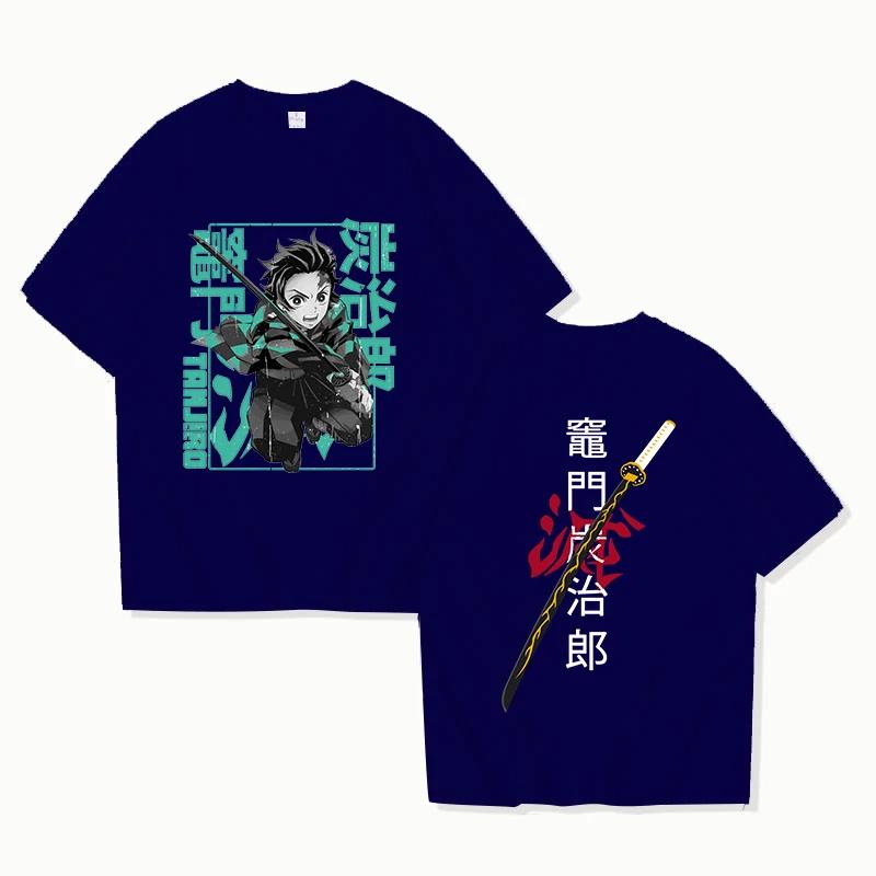 Hot Sale  Demon Slayer Kamado Tanjirou Graphic Print T-shirt Women Men Loose Casual Oversized Top Summer New Tee Streetwear Harajuku Short Sleeve
