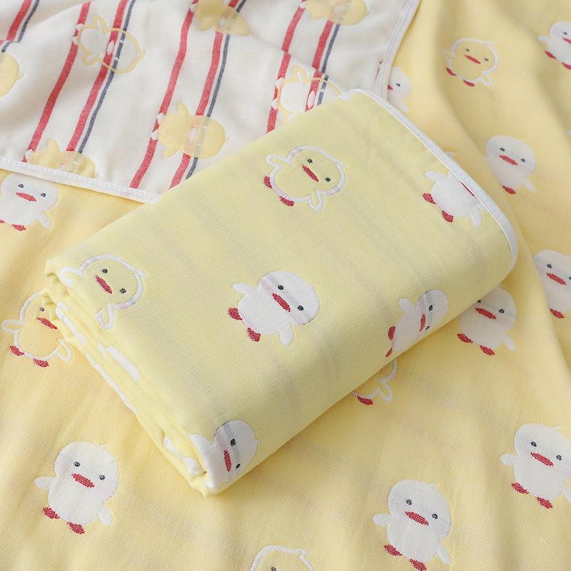 Baby Gauze Bath Towel Newborn Jacquard Six Layers Gauze Cover Blanket Summer Baby Kindergarten Towel Quilt