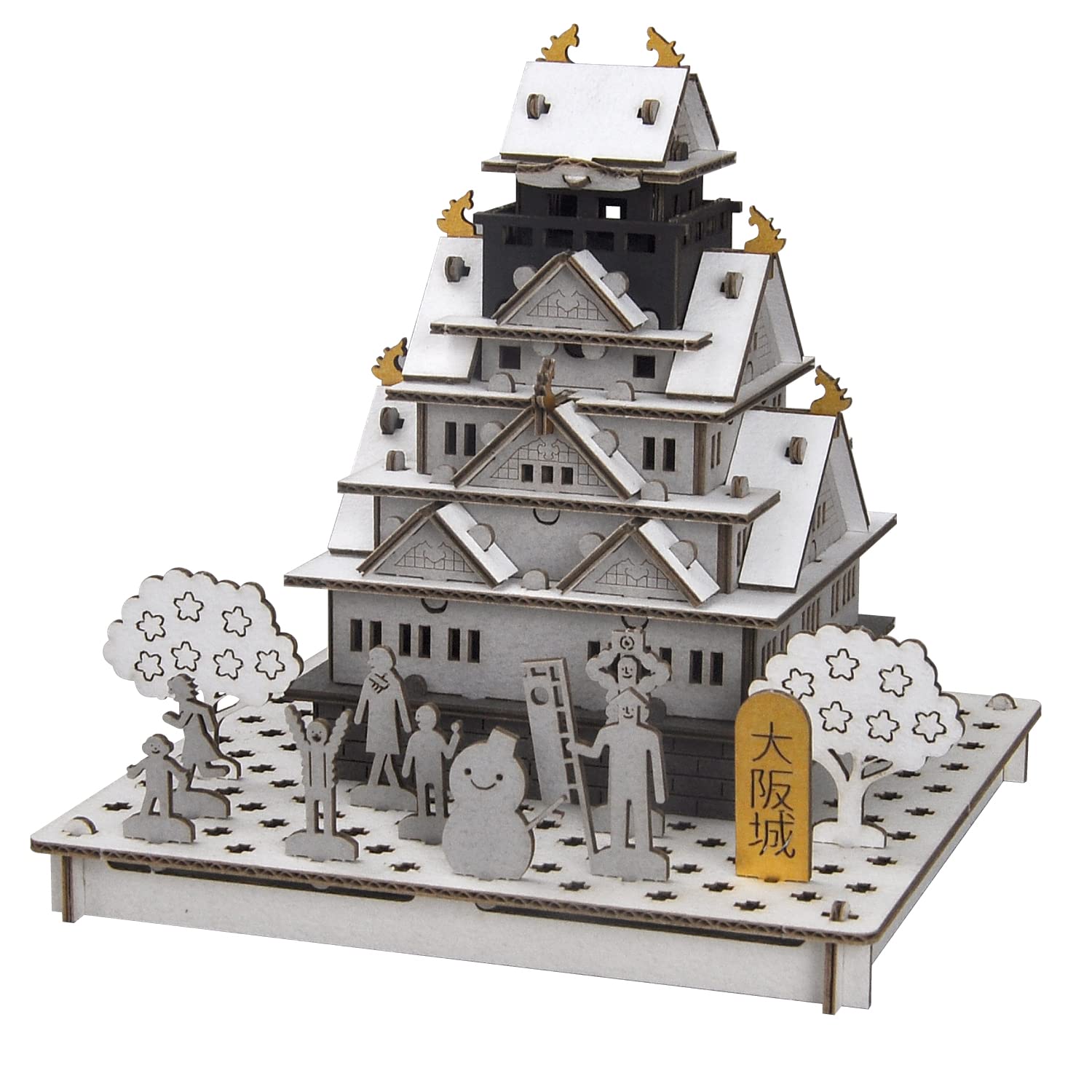 

Hacomo PUSUPUSU Осакский замок (зима) 6212 Набор для поделок из картона