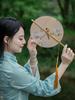 Vintage Folding Bamboo Fan Handmade Non Heritage Song Style Tassel Waist Fan Portable Dance Fan