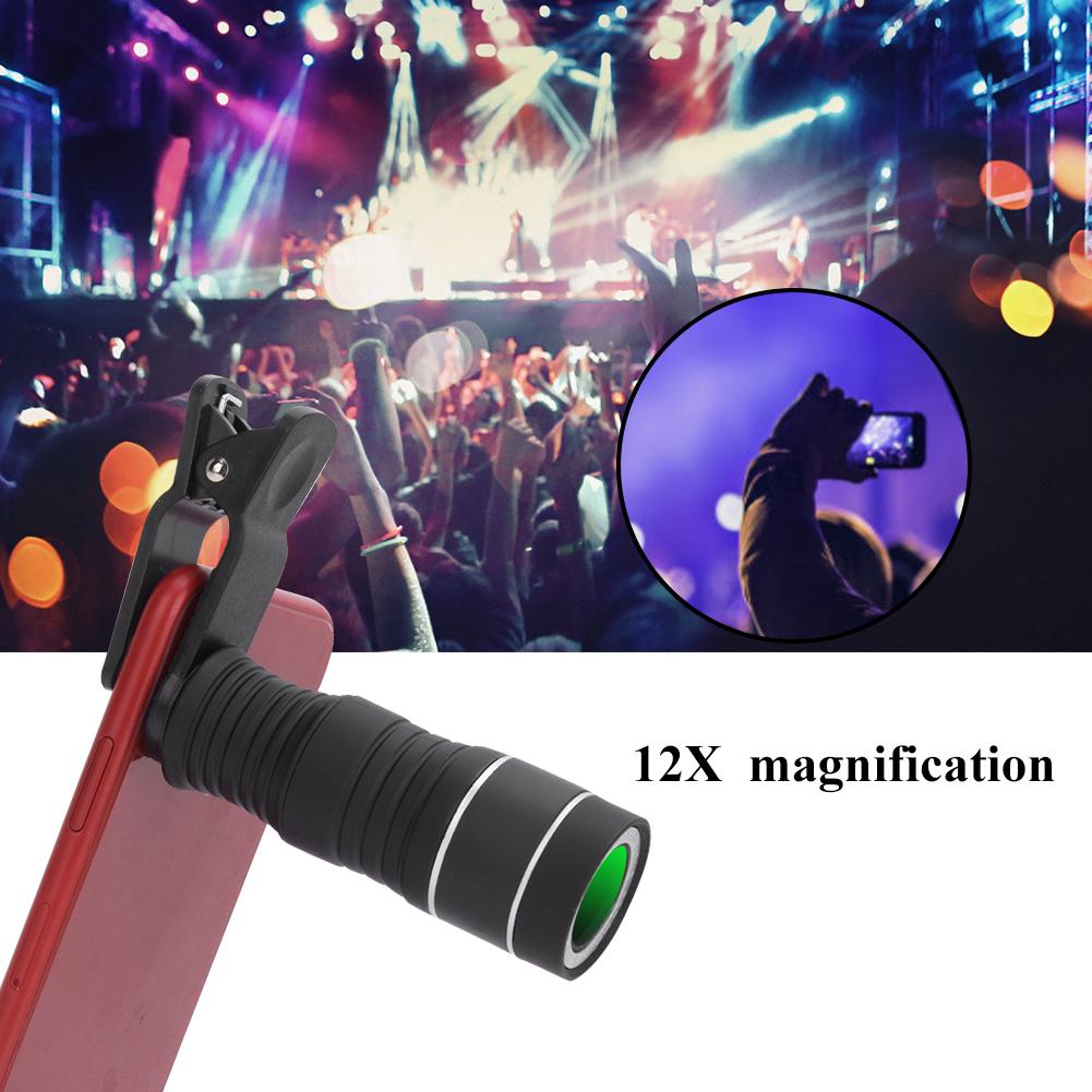 12Times Zoom High Definition Phone Mobile Phone Monocular Telescope for Outdoor