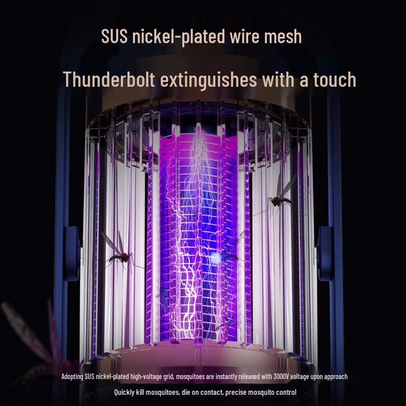 Rechargeable USB Mosquito Repellent Lamp with Purple Light and Electric Shock