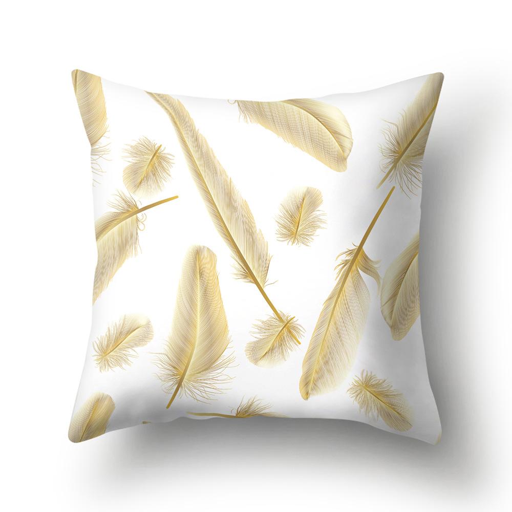 Golden Geometric Puzzle Array Pillow Car Pillow Long Pillow Cushion