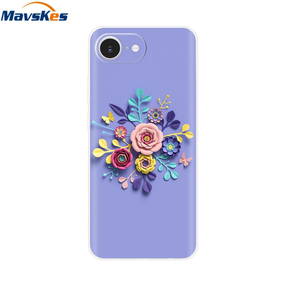 For iPhone 16e Case For Apple iPhone 16e Case Luxury Clear Painted Cover Case For iPhone 16e 16 E Coque Protective Cover Fundas