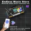 Kid DJ Mixer with Microphone Electronic Piano Keyboard Bluetooth DJ Turntable Controller Musical Instrument Kid Birthday Gift