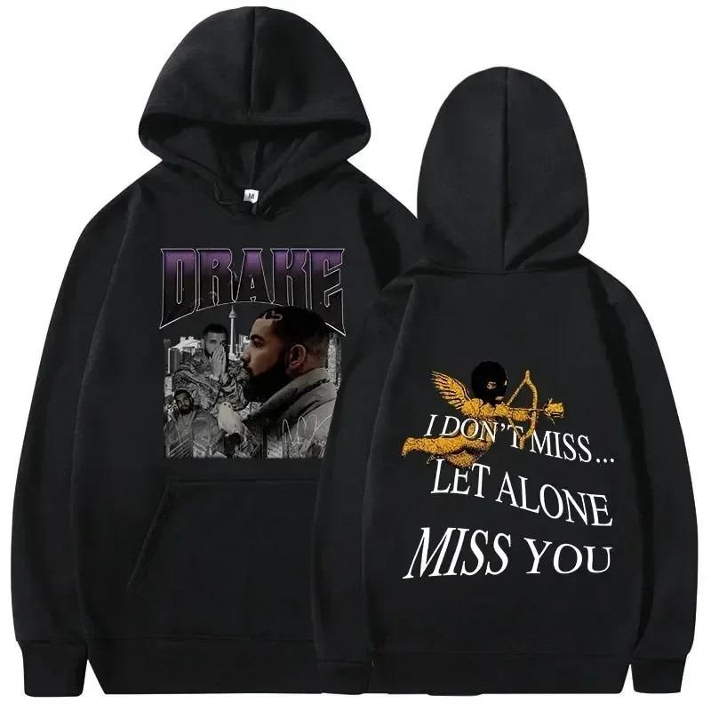 Rapper Drake Music Album Cover Graphic Hoodies Men's Fashion Hip Hop Vintage Sweatshirts AutumnWinter Fleece Warm Pullovers