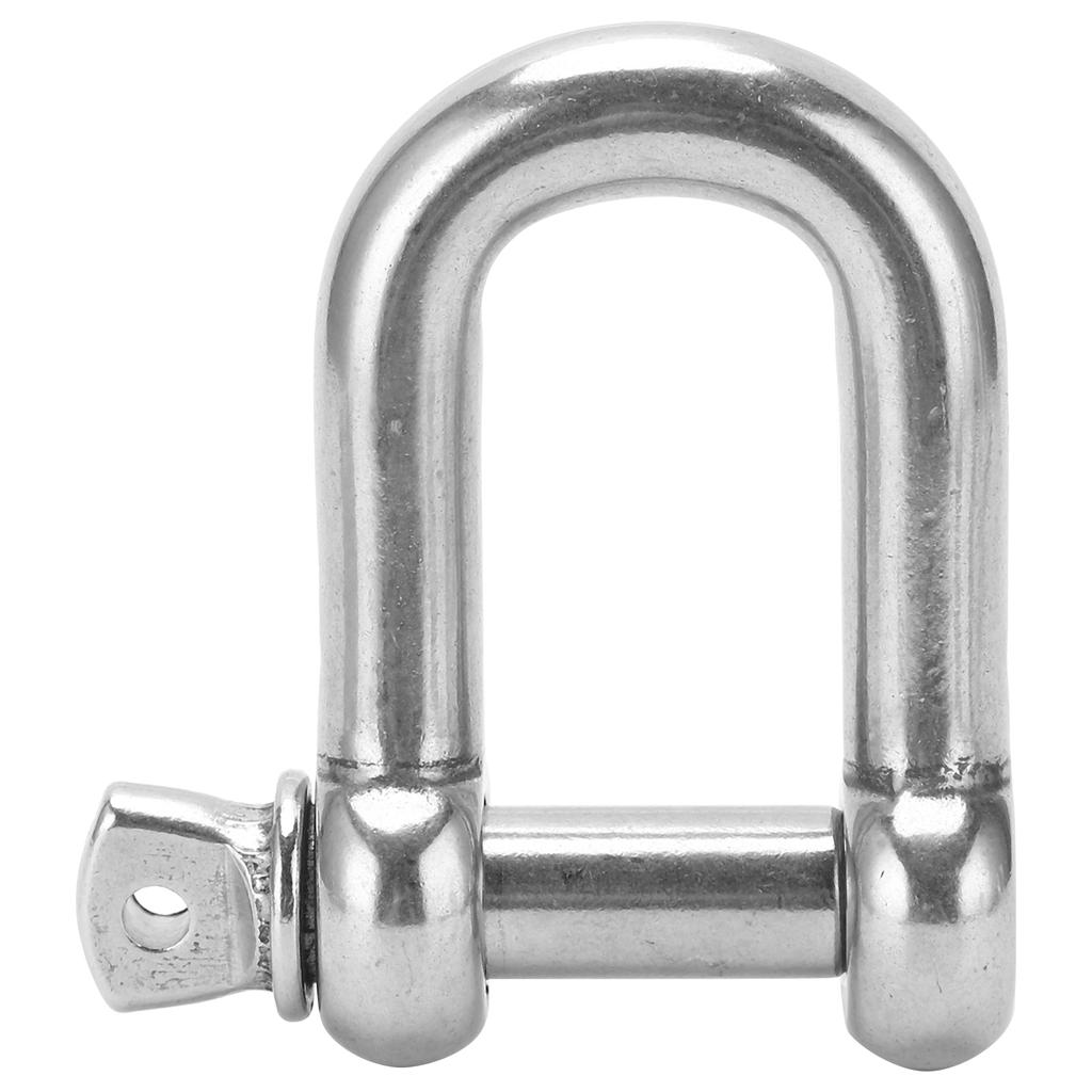 2pcs M18 Screw Pin Anchor Shackle 304 Stainless Steel Heavy Duty DShape Shackle for Chains Wirerope Lifting