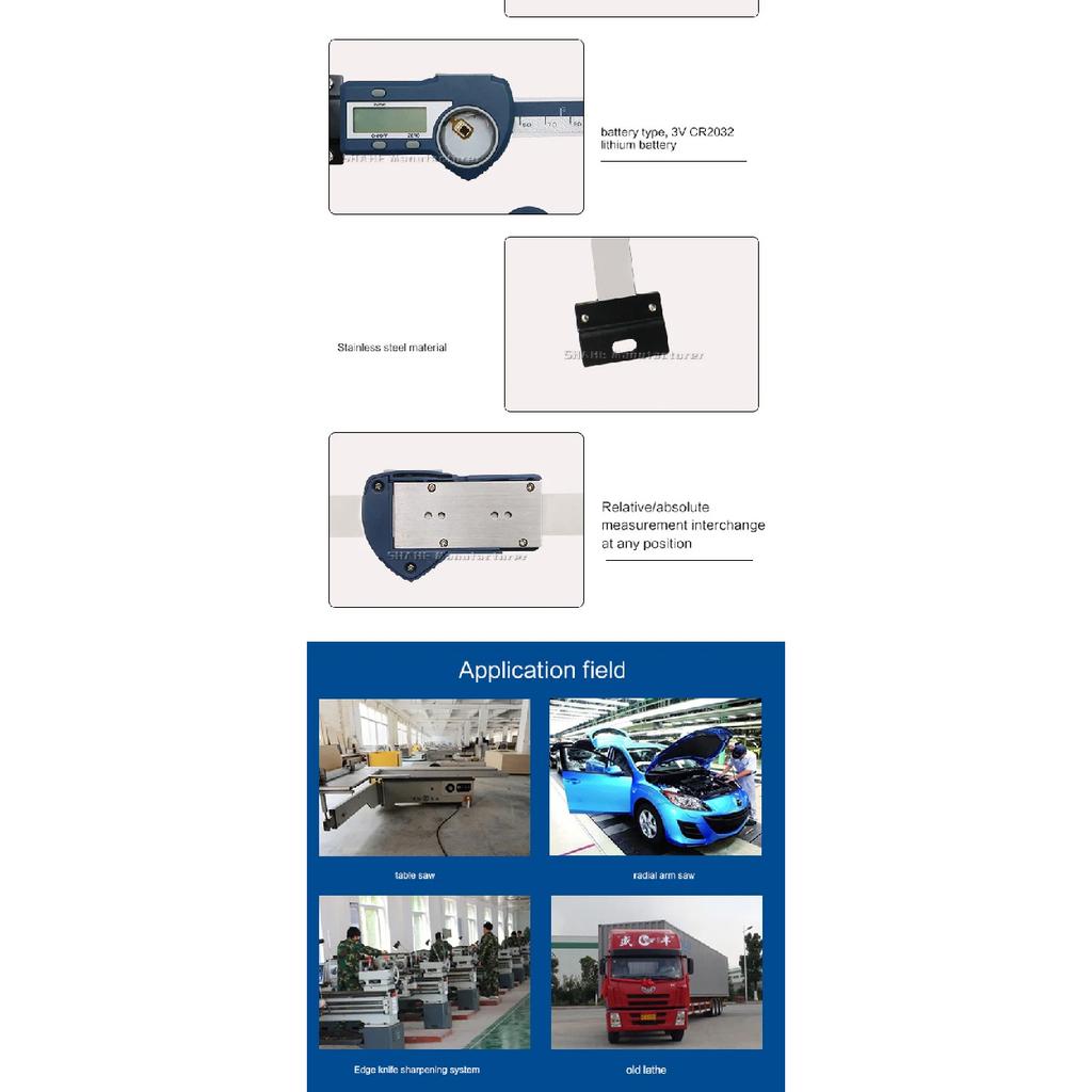 SHAHE 100 mm Stainless Steel Horizontal Linear Scale Type Digital Caliper LCD Display