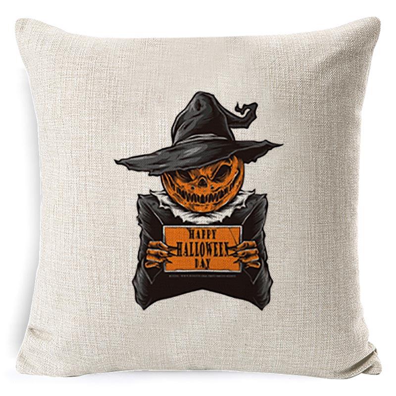 New Halloween Pumpkin Lumbar Pillow Printed Pillow Linen Pillow Cover Cushion Cover Decoration
