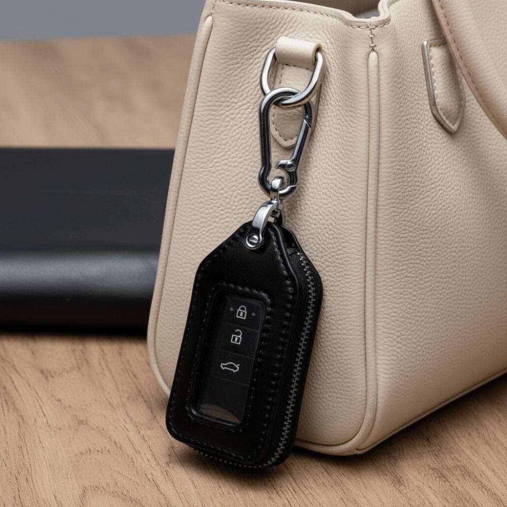 Zipper Purse Car Key Holder PU Leather Key Bag Case Fashion Key Protection Case  Housekeeper Cover