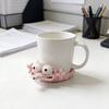 Hand-Crocheted Fun Squirrel Coasters Cute Knitted Cotton Drink Mats Heat-Resistant & Absorbent Insulated Coffee Cup Mats Charming Desk Decor Novelty