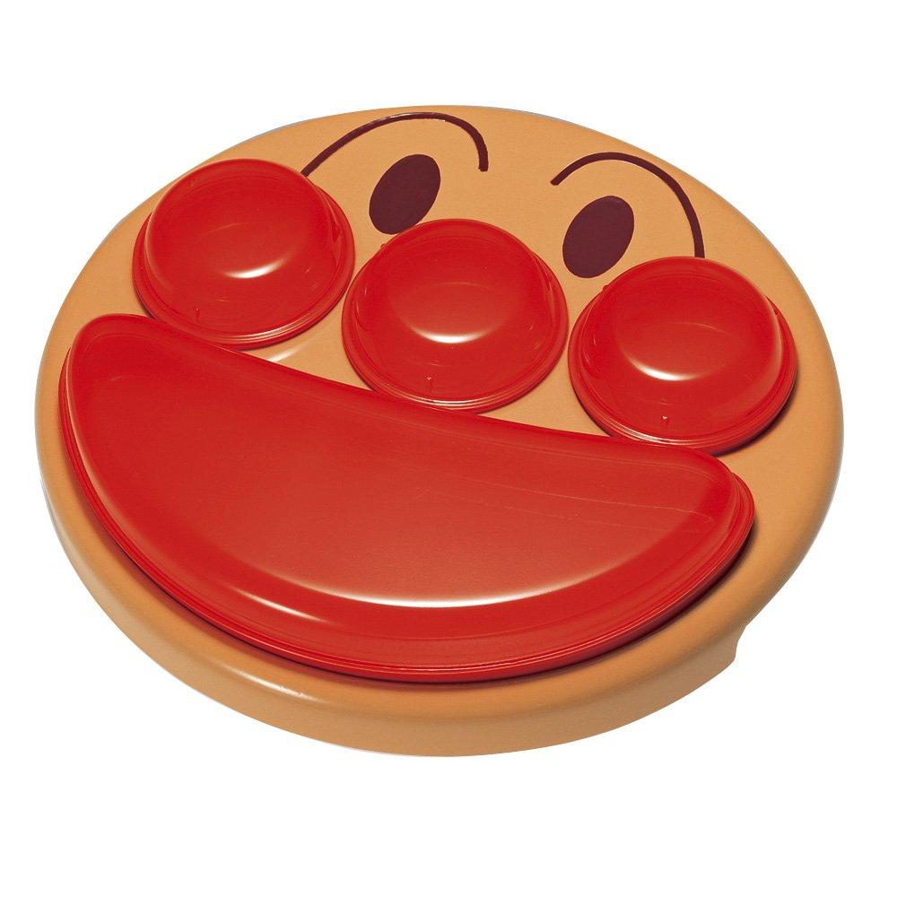 

LEC Anpanman Face Lunch Baby 1 Plate Plate, Children s Tableware, Food, Multicolor, (x 1) T-264