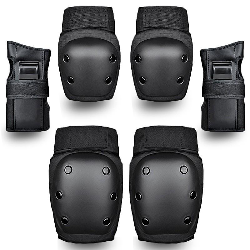 6-Piece Kids Adult Skateboard Roller Skating Cycling Scooter Protective Gear Set Knee Elbow Wrist Hand Shin Guards