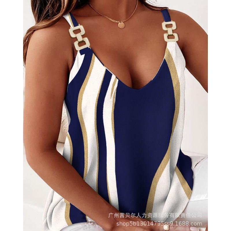 HNXC Lässige ärmellose Blusen und Hemden mit V-Ausschnitt für Damen