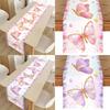180x35cm Purple Butterfly Table Runner For Birthday Party Decor Kids Wedding Birthday Party Supplies Home Holiday Table Decor