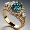 Classic Copper Alloy Zircon Ring Ladies Jewelry Wedding Promise Party Gift