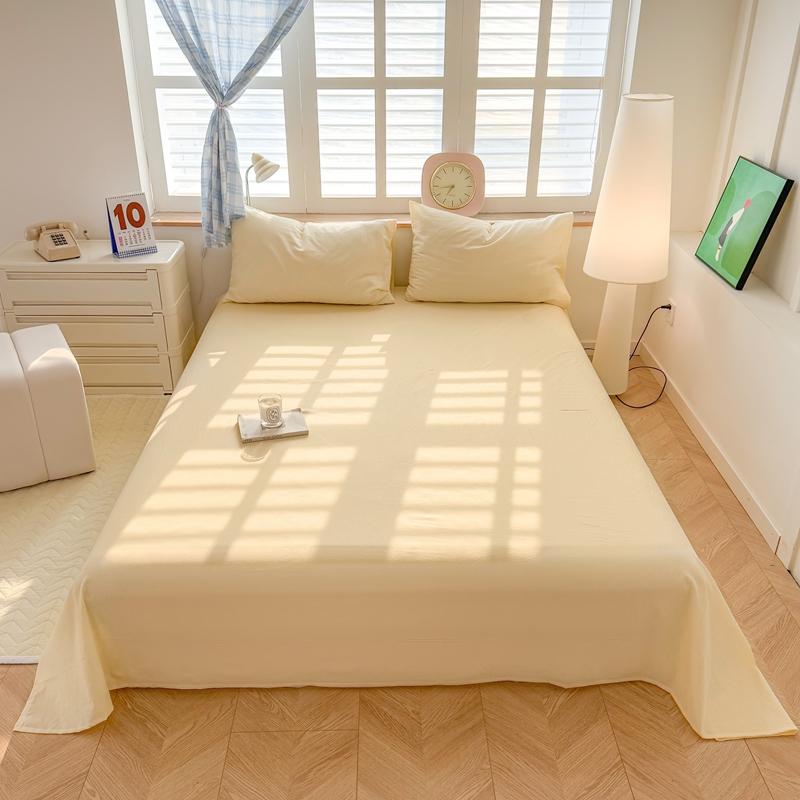 New Class A Yarn-Dyed Sheets Simple Solid Color Lattice Single-Piece Sheets Skin-Friendly And Soft