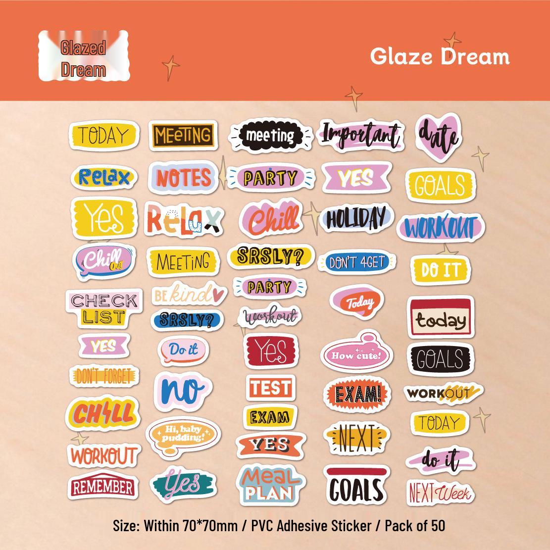 Retro Story American Series PVC Sticker Pack - 50 Pieces for Journaling and Personal Decoration, 6 Unique Styles.